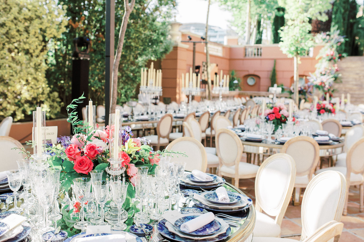 wedding set up linares terrace wedding Marbella Anantara Villa Padierna