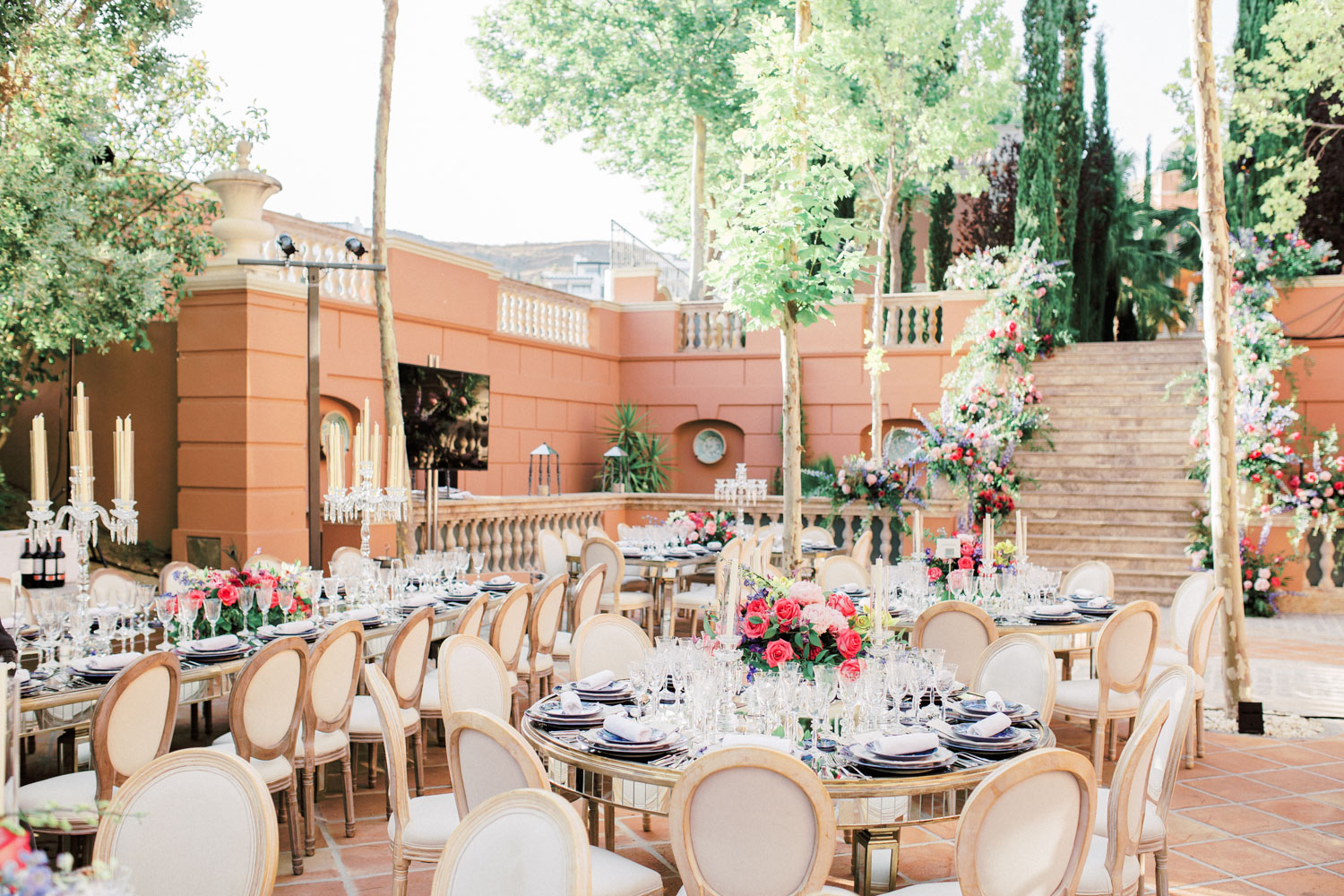 wedding set up linares terrace wedding Marbella Anantara Villa Padierna